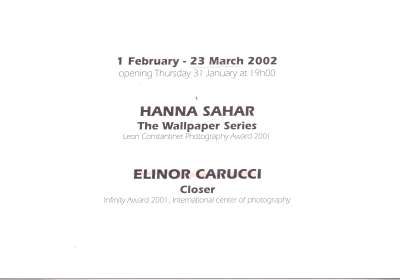 Hanna Sahar-The Wall Paper Series   Elinor Carucci - Closer